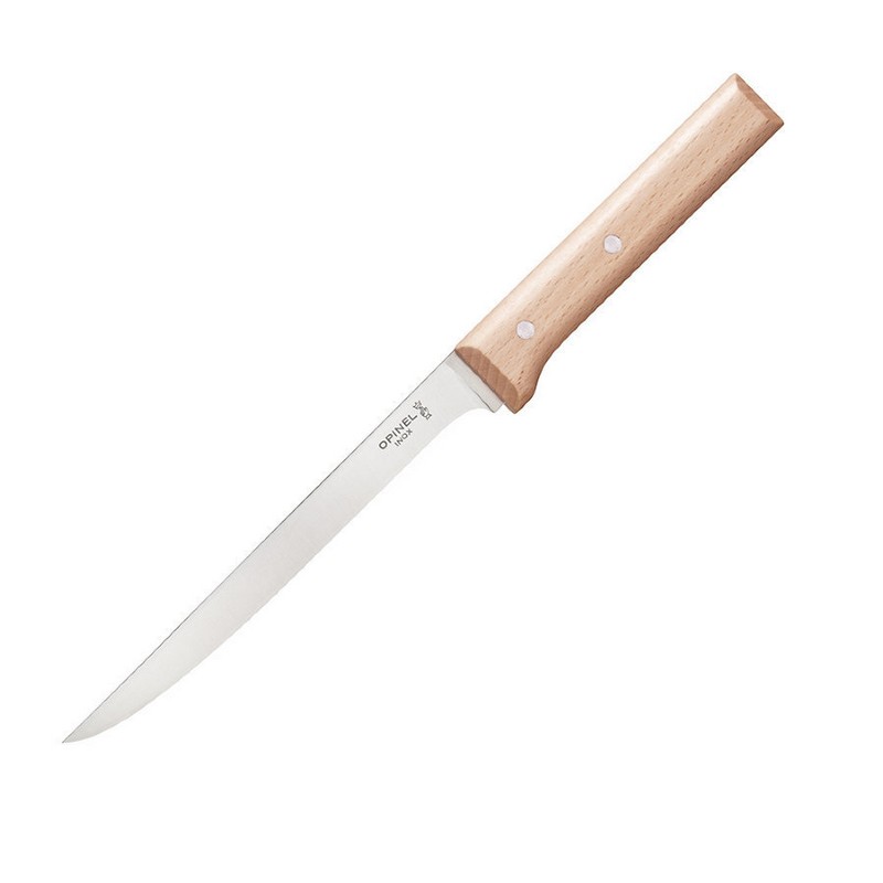 Нож филейный Opinel №121, деревянная рукоять, нержавеющая сталь