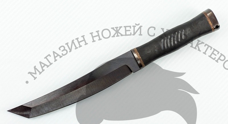 Нож Кабан-1, сталь 65Г, резина