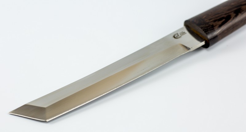 Нож Танто из Х12МФ, рукоять и ножны граб