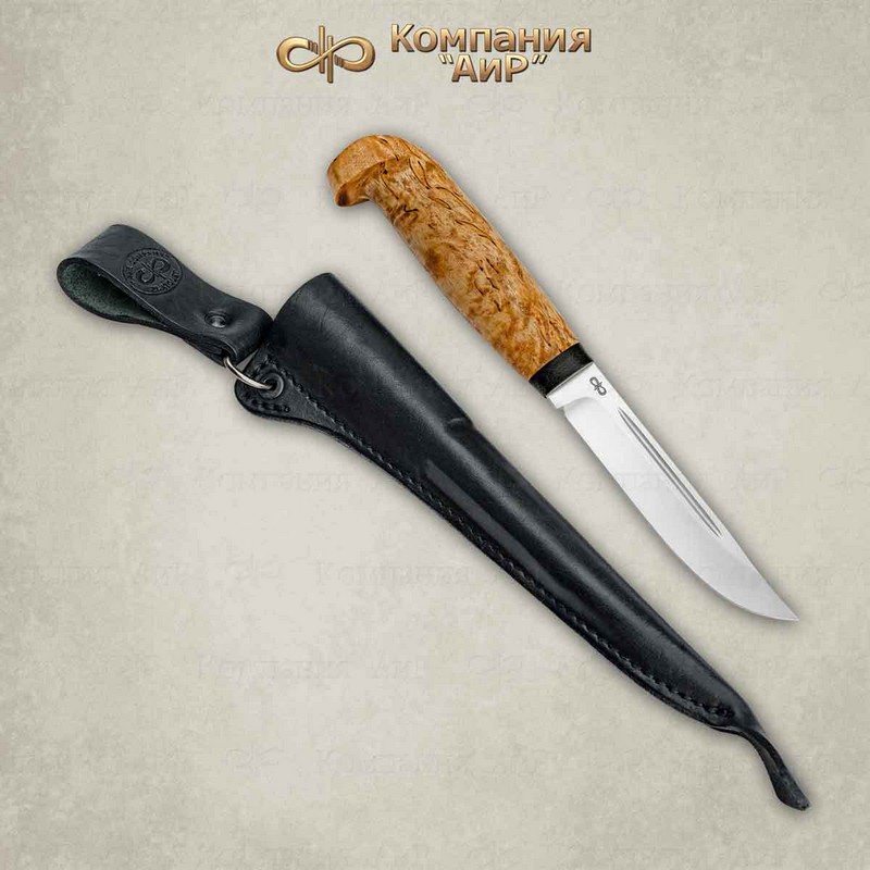 Нож АиР Финка Лаппи, сталь К-340, рукоять карельская береза
