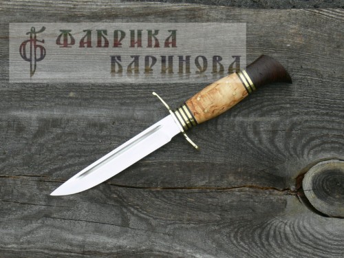 Нож Финка НКВД-1, рукоять карел береза